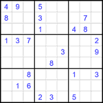 Судоку 9х9 #2202 очень трудный