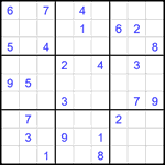 Судоку 9х9 #2203 очень трудный