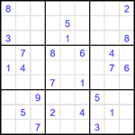 Судоку 9х9 #2205 очень трудный