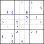 Судоку 9х9 #2206 очень трудный