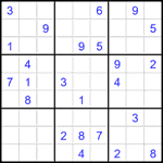 Судоку 9х9 #2207 очень трудный