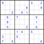 Судоку 9х9 #2208 очень трудный