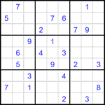 Судоку 9х9 #2213 очень трудный