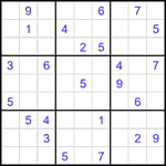 Судоку 9х9 #2214 очень трудный