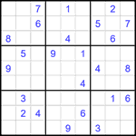 Судоку 9х9 #2215 очень трудный