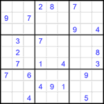 Судоку 9х9 #2216 очень трудный