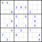 Судоку 9х9 #2220 очень трудный