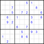 Судоку 9х9 #2221 очень трудный