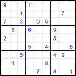 Судоку 9х9 #2226 очень трудный