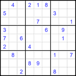 Судоку 9х9 #2227 очень трудный