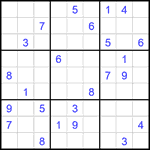 Судоку 9х9 #2232 очень трудный