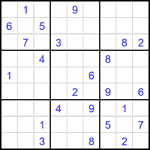 Судоку 9х9 #2233 очень трудный