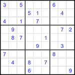 Судоку 9х9 #2234 очень трудный