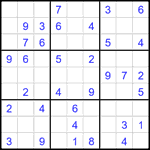 Судоку 9х9 #2274 легкий