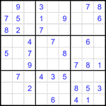 Судоку 9х9 #2302 легкий