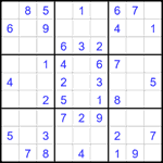 Судоку 9х9 #2322 легкий