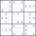 Судоку 9х9 #2326 легкий