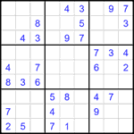 Судоку 9х9 #2296 средний