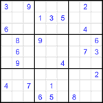 Судоку 9х9 #2241 трудный