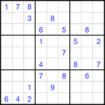 Судоку 9х9 #2242 трудный