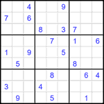 Судоку 9х9 #2243 трудный