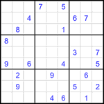 Судоку 9х9 #2244 трудный