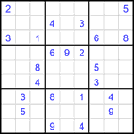 Судоку 9х9 #2245 трудный