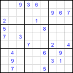 Судоку 9х9 #2246 трудный