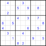 Судоку 9х9 #2247 трудный