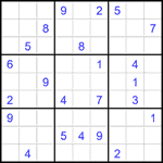 Судоку 9х9 #2249 трудный