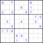 Судоку 9х9 #2251 трудный