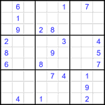 Судоку 9х9 #2252 трудный