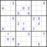 Судоку 9х9 #2253 трудный
