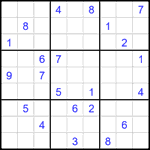 Судоку 9х9 #2254 трудный