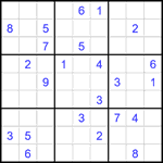 Судоку 9х9 #2255 трудный