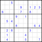 Судоку 9х9 #2256 трудный