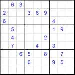 Судоку 9х9 #2258 трудный