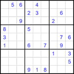 Судоку 9х9 #2259 трудный