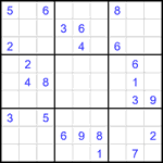 Судоку 9х9 #2260 трудный