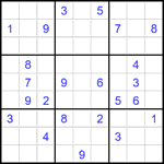Судоку 9х9 #2261 трудный