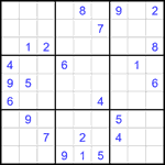 Судоку 9х9 #2262 трудный