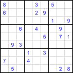 Судоку 9х9 #2263 трудный