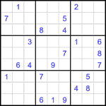 Судоку 9х9 #2265 трудный