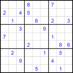 Судоку 9х9 #2267 трудный