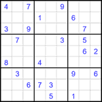 Судоку 9х9 #2268 трудный