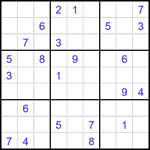 Судоку 9х9 #2270 трудный