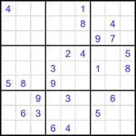 Судоку 9х9 #2273 трудный