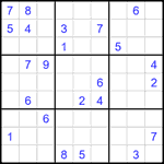 Судоку 9х9 #2275 трудный