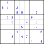 Судоку 9х9 #2277 трудный