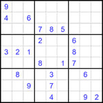 Судоку 9х9 #2278 трудный